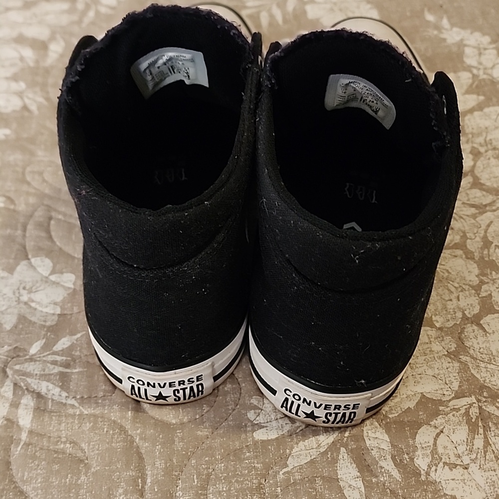 Converse Black and White High Top Sneakers - Picture 3 of 7